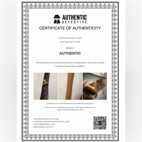 Louis Vuitton Essential V Leather Bracelet - Picture 8 of 8